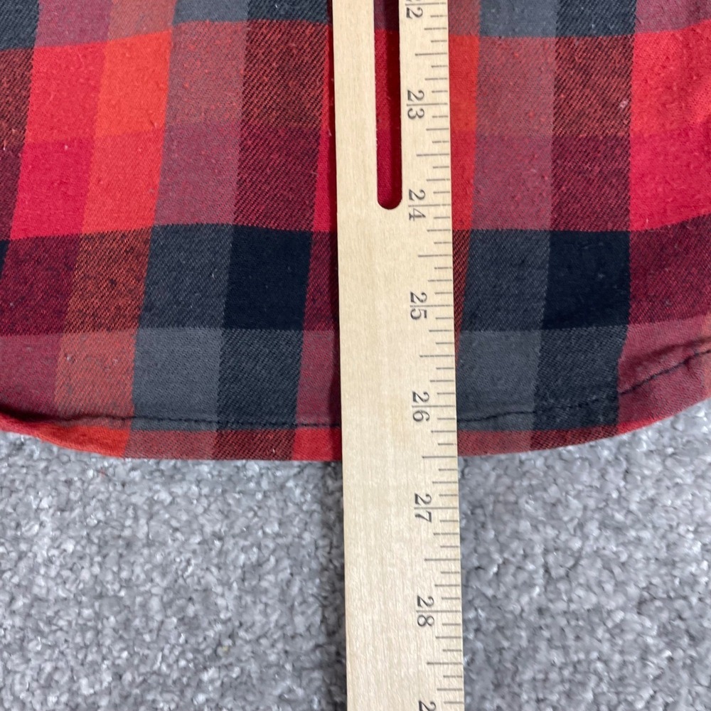 Carhartt Flannel Shirt Womens Small 4 6 Red Black Plaid Button Up - Picture 9 of 12